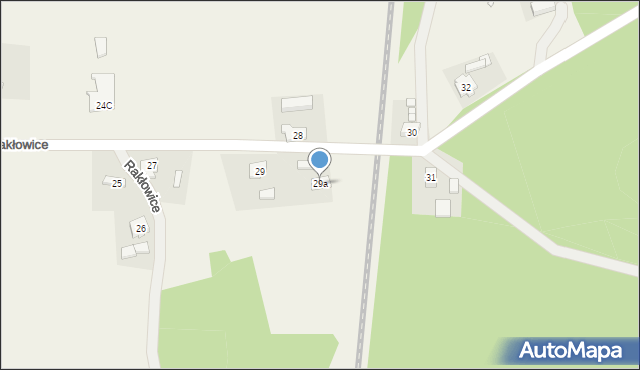 Rakłowice, Rakłowice, 29a, mapa Rakłowice