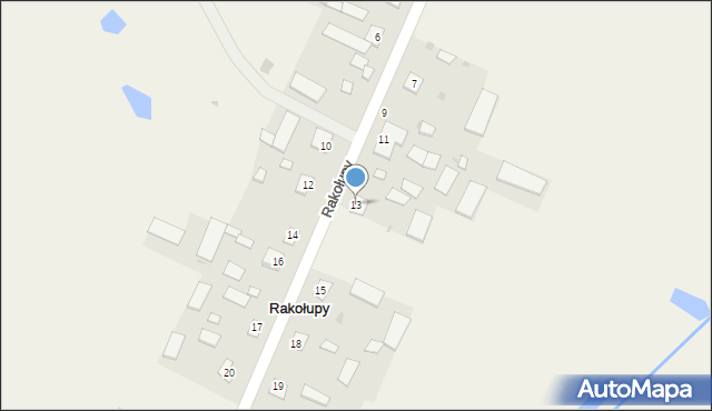 Rakołupy, Rakołupy, 13, mapa Rakołupy