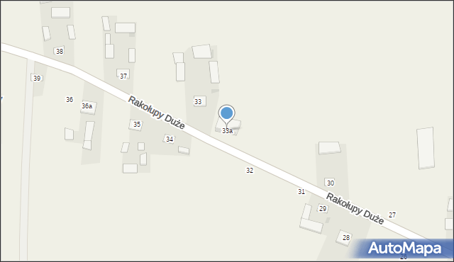 Rakołupy Duże, Rakołupy Duże, 33a, mapa Rakołupy Duże