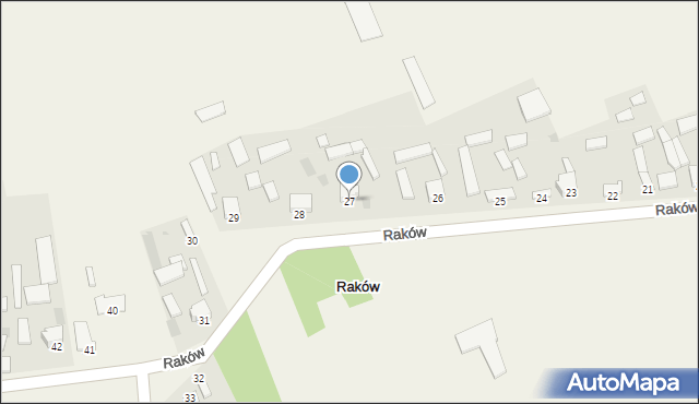 Raków, Raków, 27, mapa Raków
