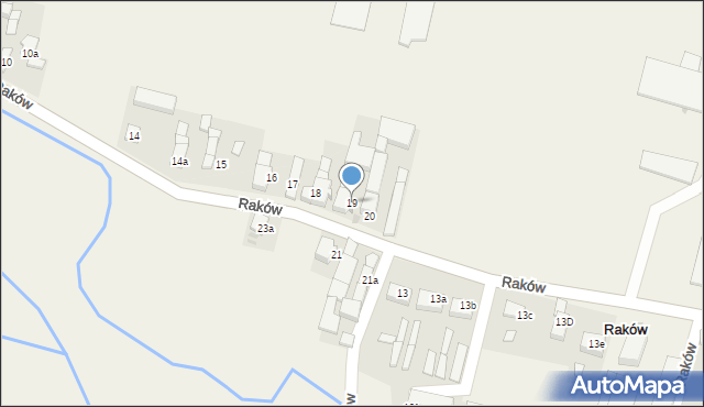 Raków, Raków, 19, mapa Raków