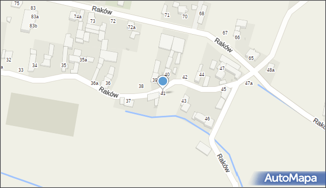 Raków, Raków, 41, mapa Raków