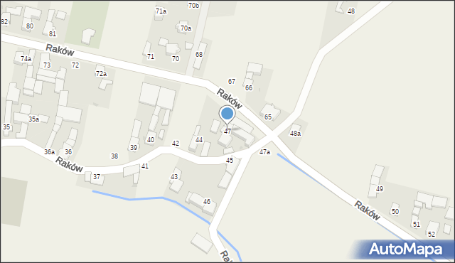 Raków, Raków, 47, mapa Raków