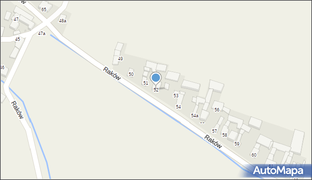 Raków, Raków, 52, mapa Raków