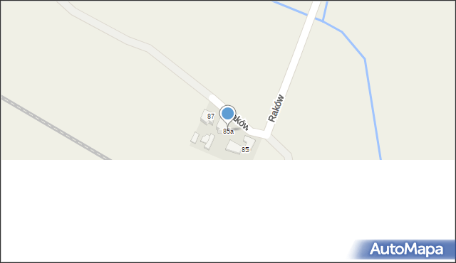 Raków, Raków, 85a, mapa Raków