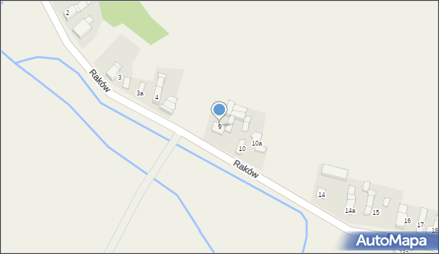 Raków, Raków, 9, mapa Raków