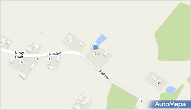 Raków, Raków, 2, mapa Raków
