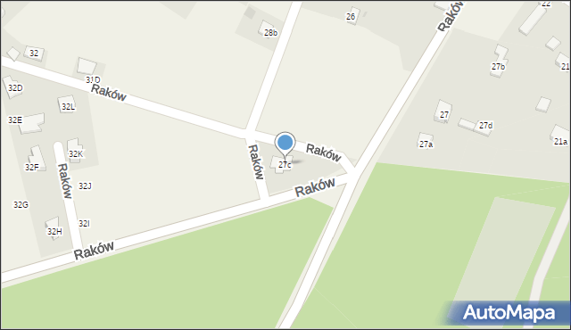 Raków, Raków, 27c, mapa Raków