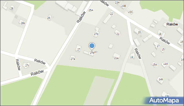 Raków, Raków, 27d, mapa Raków