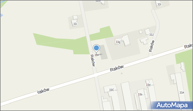Raków, Raków, 33h, mapa Raków