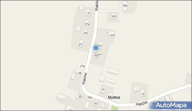 Raków, Raków, 41b, mapa Raków