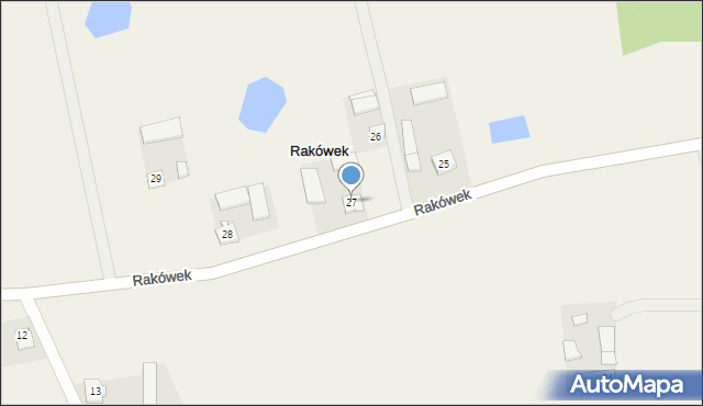 Rakówek, Rakówek, 27, mapa Rakówek