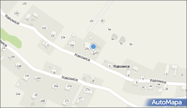 Rakowice, Rakowice, 10, mapa Rakowice