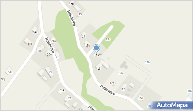Rakowice, Rakowice, 13a, mapa Rakowice