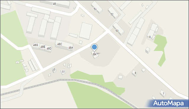 Rakowice Wielkie, Rakowice Wielkie, 8A, mapa Rakowice Wielkie