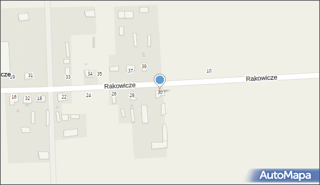 Rakowicze, Rakowicze, 30, mapa Rakowicze