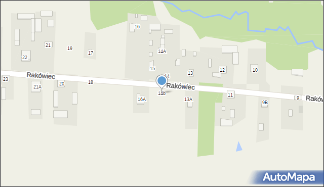 Rakówiec, Rakówiec, 14b, mapa Rakówiec