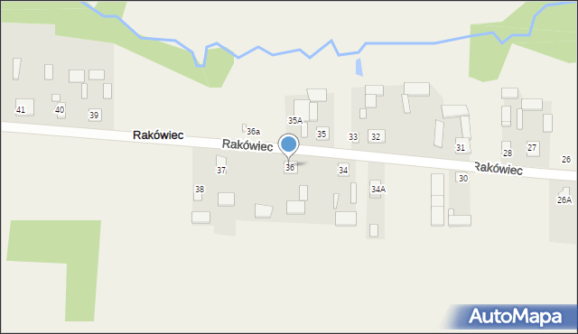 Rakówiec, Rakówiec, 36, mapa Rakówiec