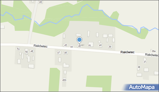 Rakówiec, Rakówiec, 42, mapa Rakówiec