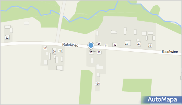 Rakówiec, Rakówiec, 47, mapa Rakówiec