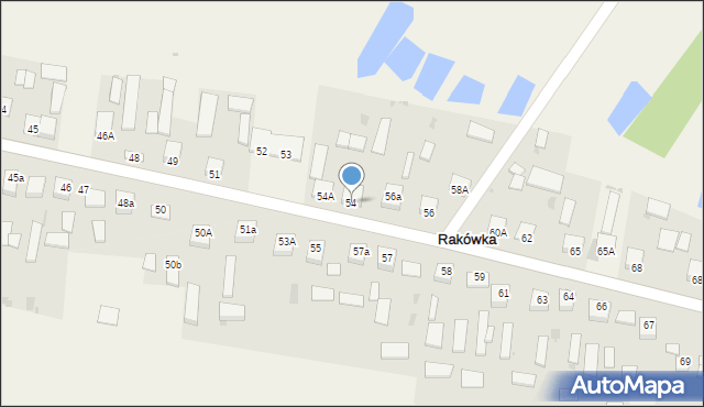 Rakówka, Rakówka, 54, mapa Rakówka