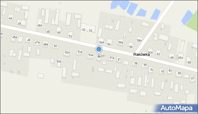 Rakówka, Rakówka, 55, mapa Rakówka