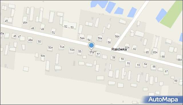 Rakówka, Rakówka, 57a, mapa Rakówka