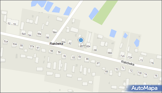 Rakówka, Rakówka, 65, mapa Rakówka