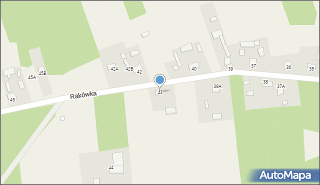 Rakówka, Rakówka, 43, mapa Rakówka