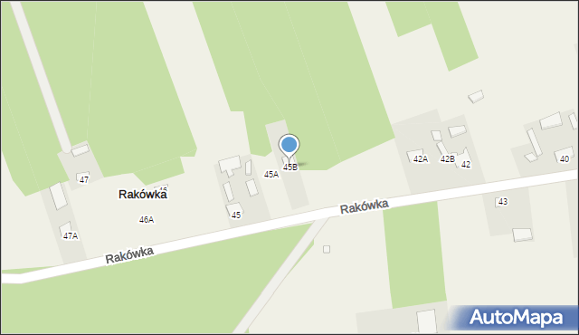 Rakówka, Rakówka, 45B, mapa Rakówka