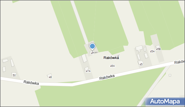 Rakówka, Rakówka, 47, mapa Rakówka