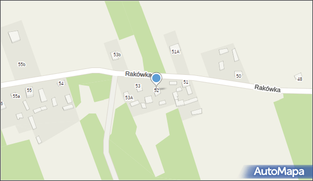 Rakówka, Rakówka, 52, mapa Rakówka