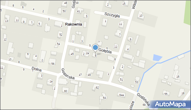 Rakownia, Rakownia, 6, mapa Rakownia