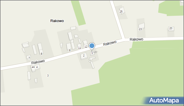 Rakowo, Rakowo, 1, mapa Rakowo