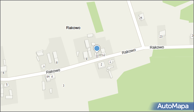 Rakowo, Rakowo, 11, mapa Rakowo
