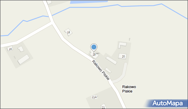 Rakowo Piskie, Rakowo Piskie, 19, mapa Rakowo Piskie