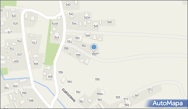 Rakszawa, Rakszawa, 553, mapa Rakszawa