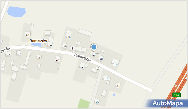 Ramiszów, Ramiszów, 1, mapa Ramiszów