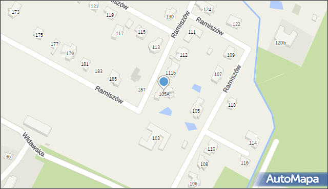 Ramiszów, Ramiszów, 105A, mapa Ramiszów
