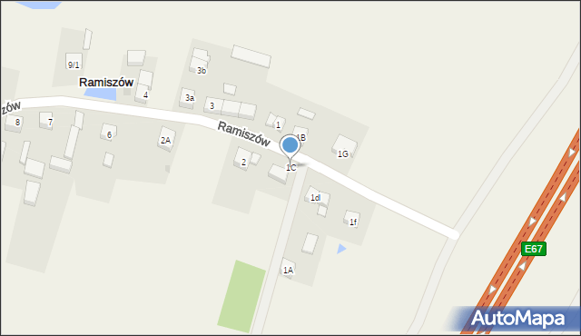 Ramiszów, Ramiszów, 1C, mapa Ramiszów