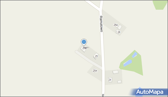 Ramutowo, Ramutowo, 25B, mapa Ramutowo