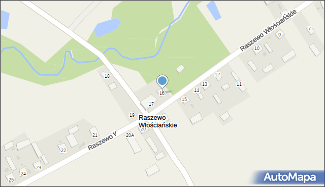 Raszewo Włościańskie, Raszewo Włościańskie, 16, mapa Raszewo Włościańskie