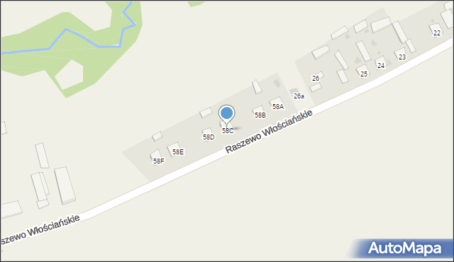 Raszewo Włościańskie, Raszewo Włościańskie, 58C, mapa Raszewo Włościańskie