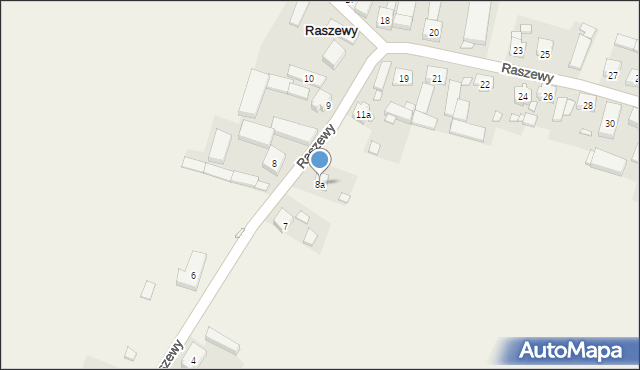 Raszewy, Raszewy, 8a, mapa Raszewy