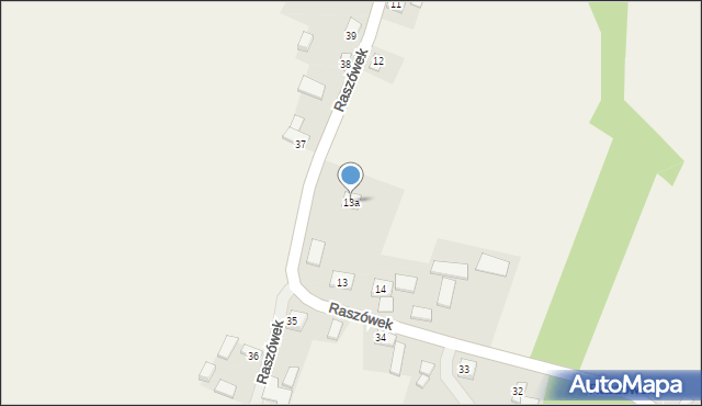 Raszówek, Raszówek, 13a, mapa Raszówek