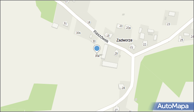 Raszówek, Raszówek, 30a, mapa Raszówek