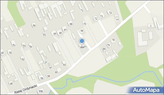 Rataj Ordynacki, Rataj Ordynacki, 68A, mapa Rataj Ordynacki