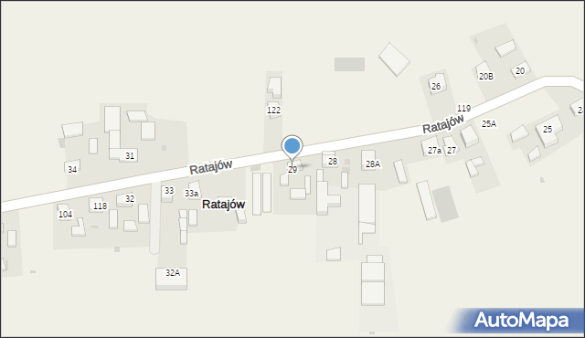 Ratajów, Ratajów, 29, mapa Ratajów