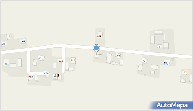 Ratajów, Ratajów, 72a, mapa Ratajów