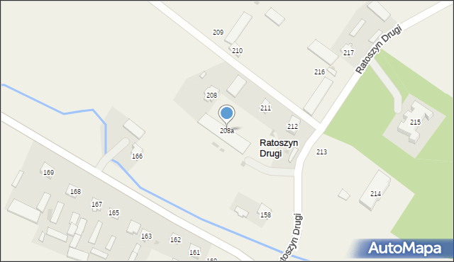 Ratoszyn Drugi, Ratoszyn Drugi, 208a, mapa Ratoszyn Drugi